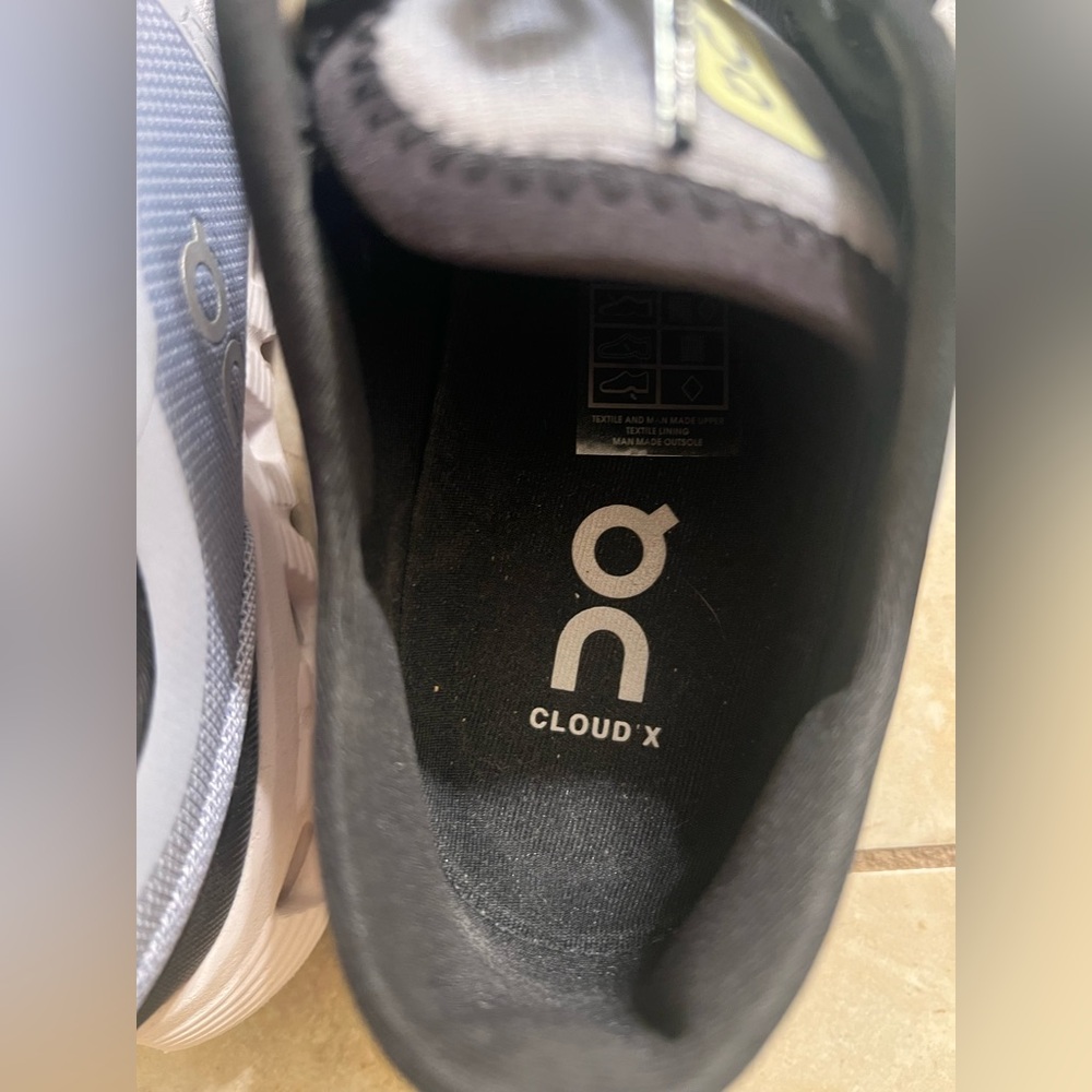 On Running Cloud X Sneakers in Black and Blueish/Gray - Picture 5 of 13